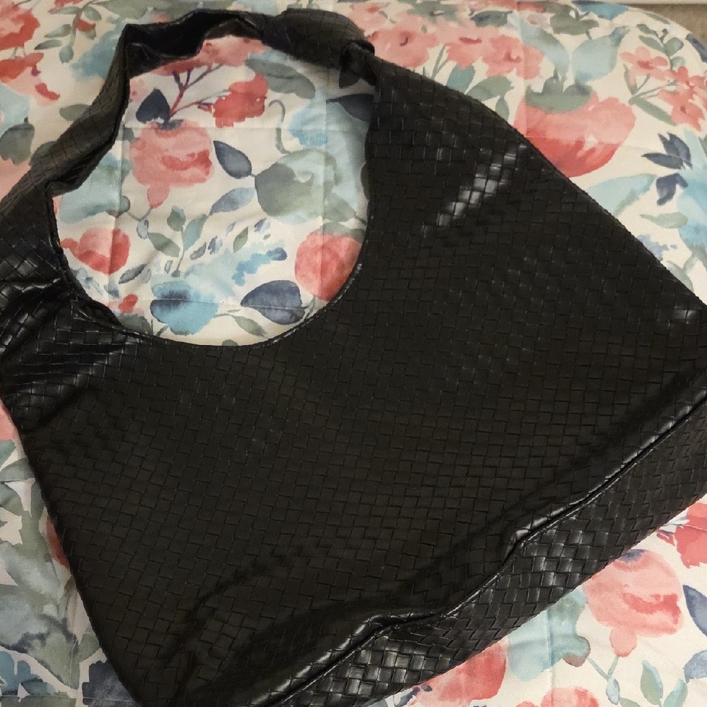 Black Woven Tote Bag